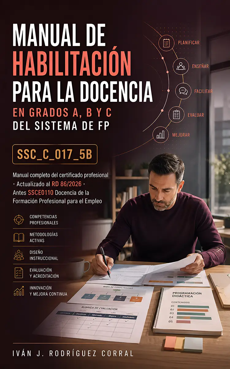 Portada del Manual de Habilitación para la Docencia en grados A, B y C del sistema de FP de Iván Jaime